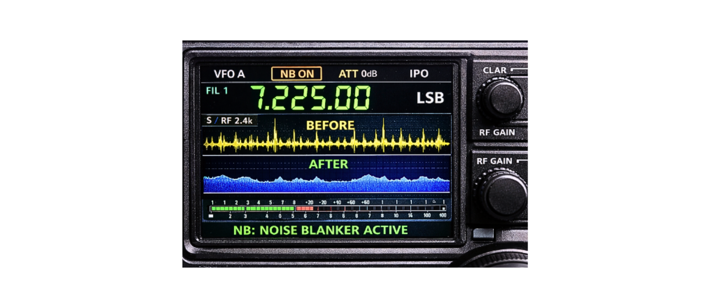 ham radio noise blanker filter removing impulse noise