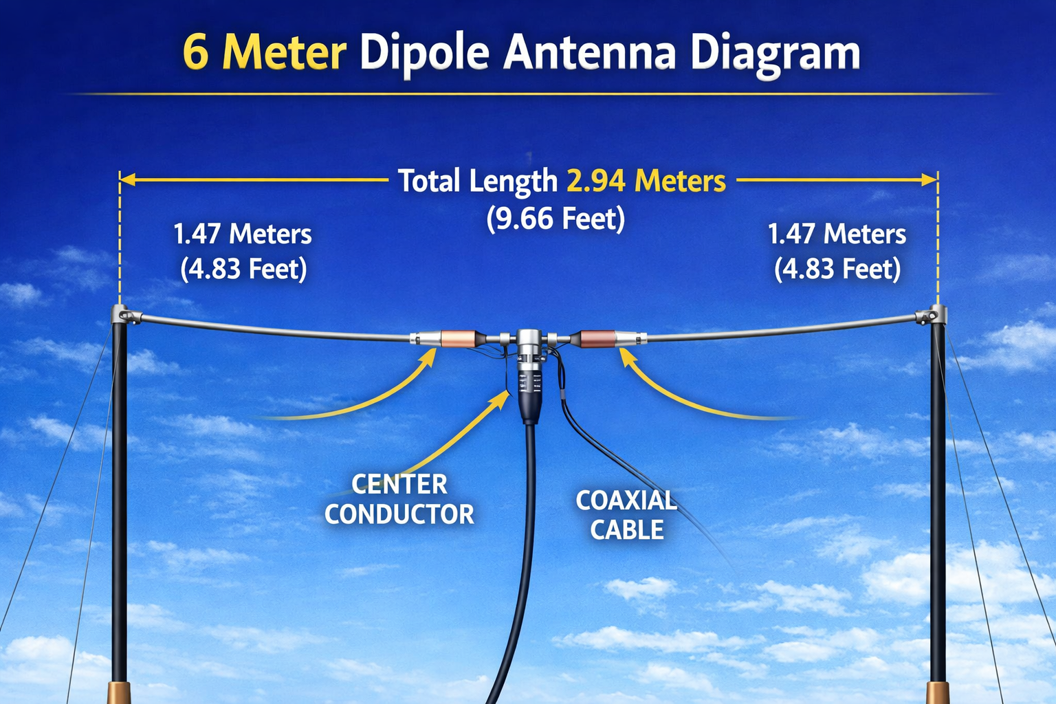 6 meter dipole diagram