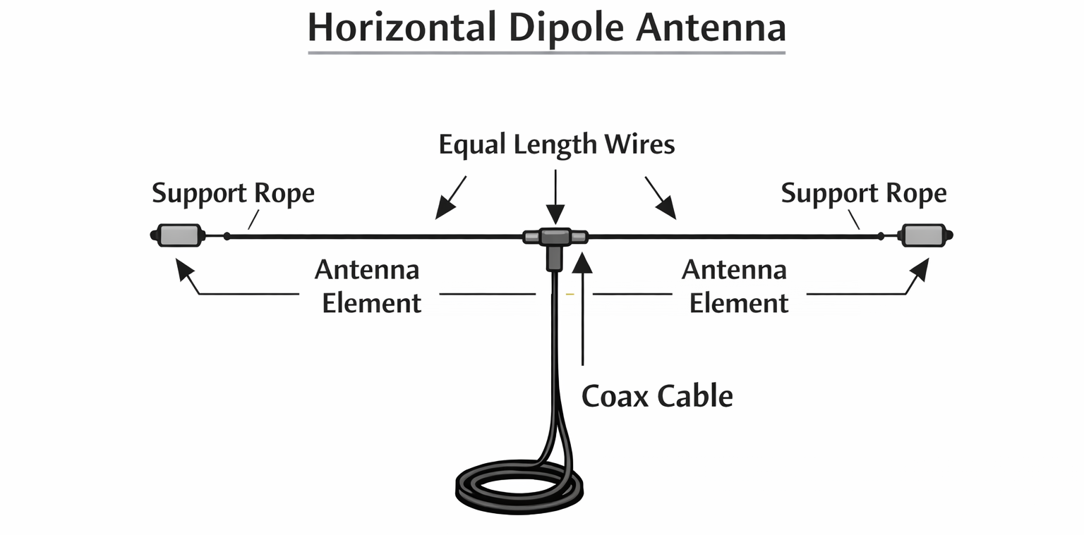 horizontal dipole antenna