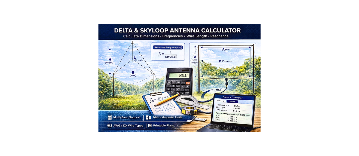 Loop Antenna Calculator For Delta Loops Skyloops